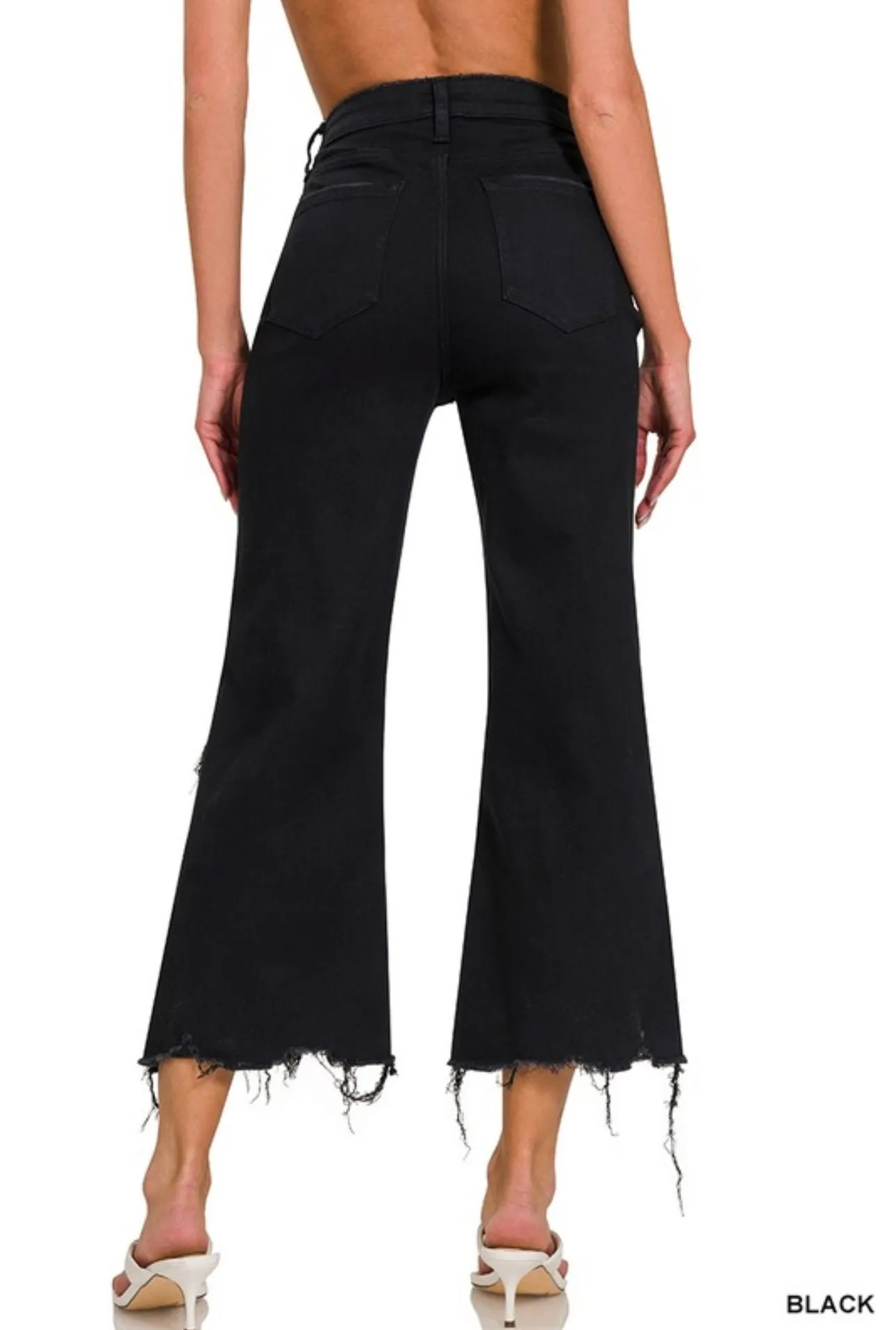 90’s Distressed Black Jeans