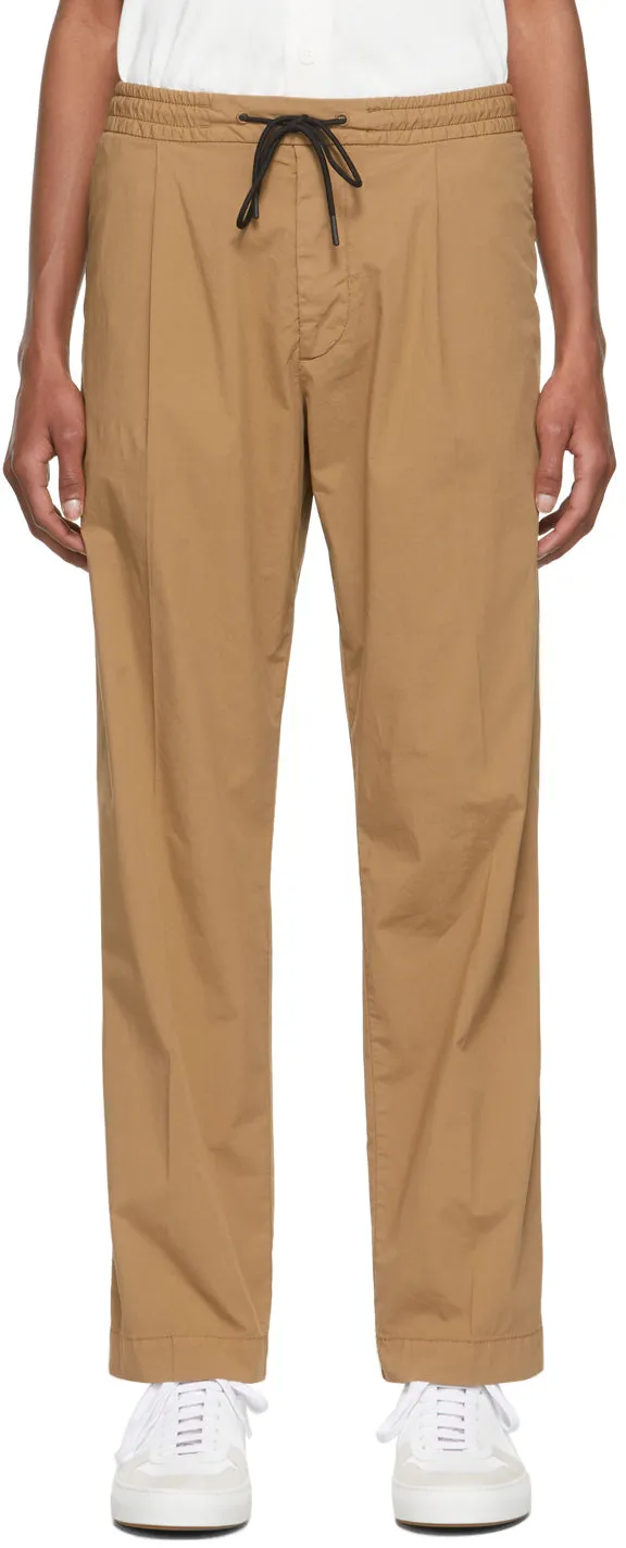 Boss Beige Parko Pleats Trousers