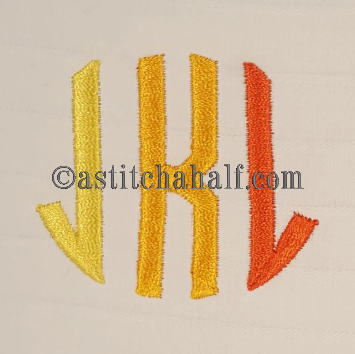 Circle Monogram Letters JKL