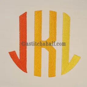 Circle Monogram Letters JKL
