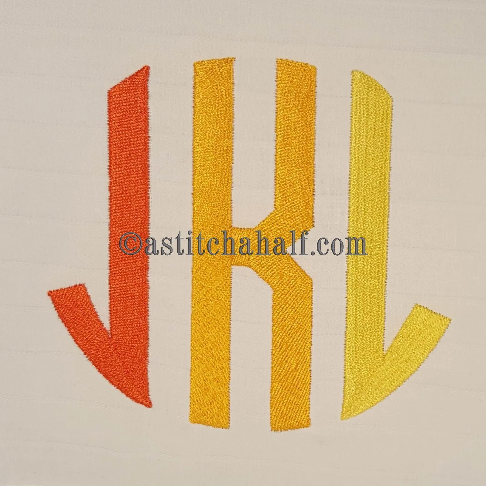 Circle Monogram Letters JKL
