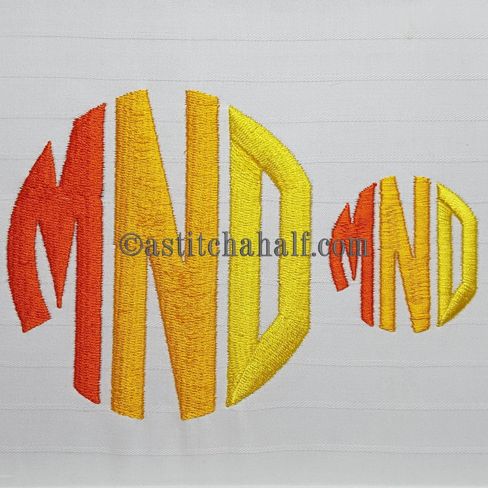 Circle Monogram Letters MNO