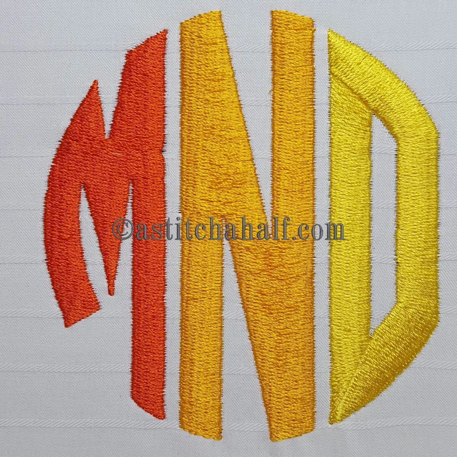 Circle Monogram Letters MNO