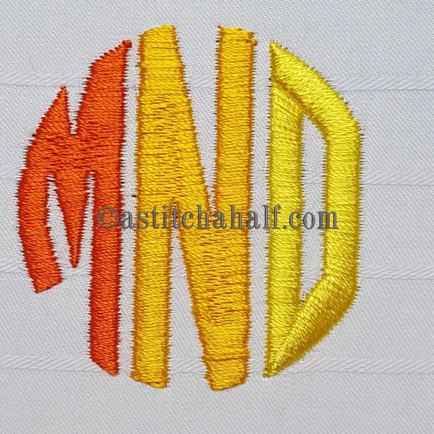 Circle Monogram Letters MNO