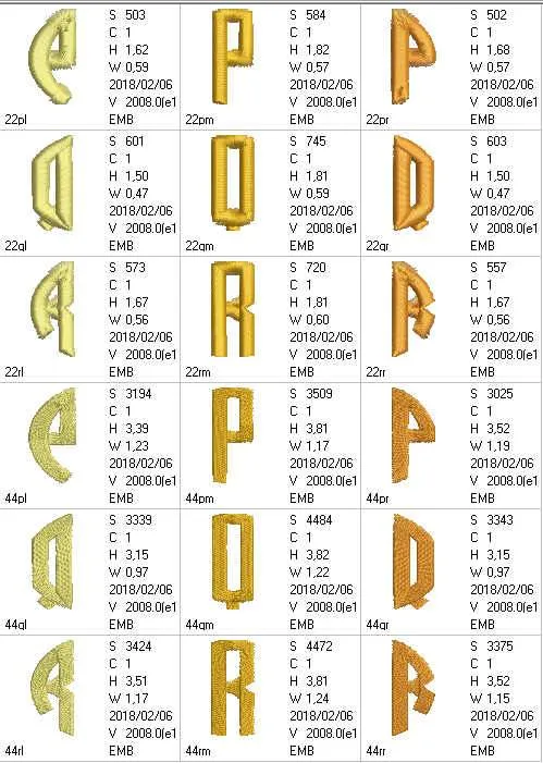 Circle Monogram Letters PQR