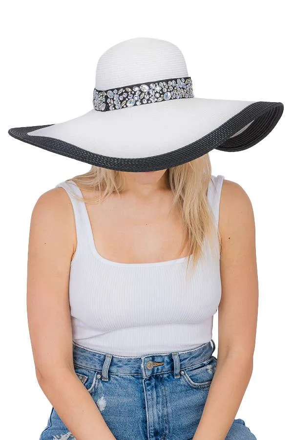 Crystal Embellished Sun Hat