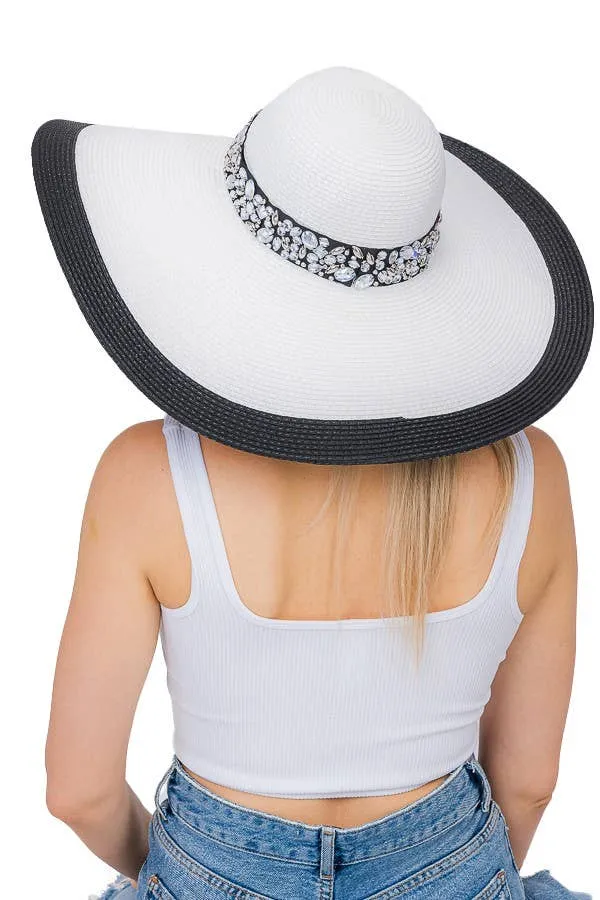Crystal Embellished Sun Hat