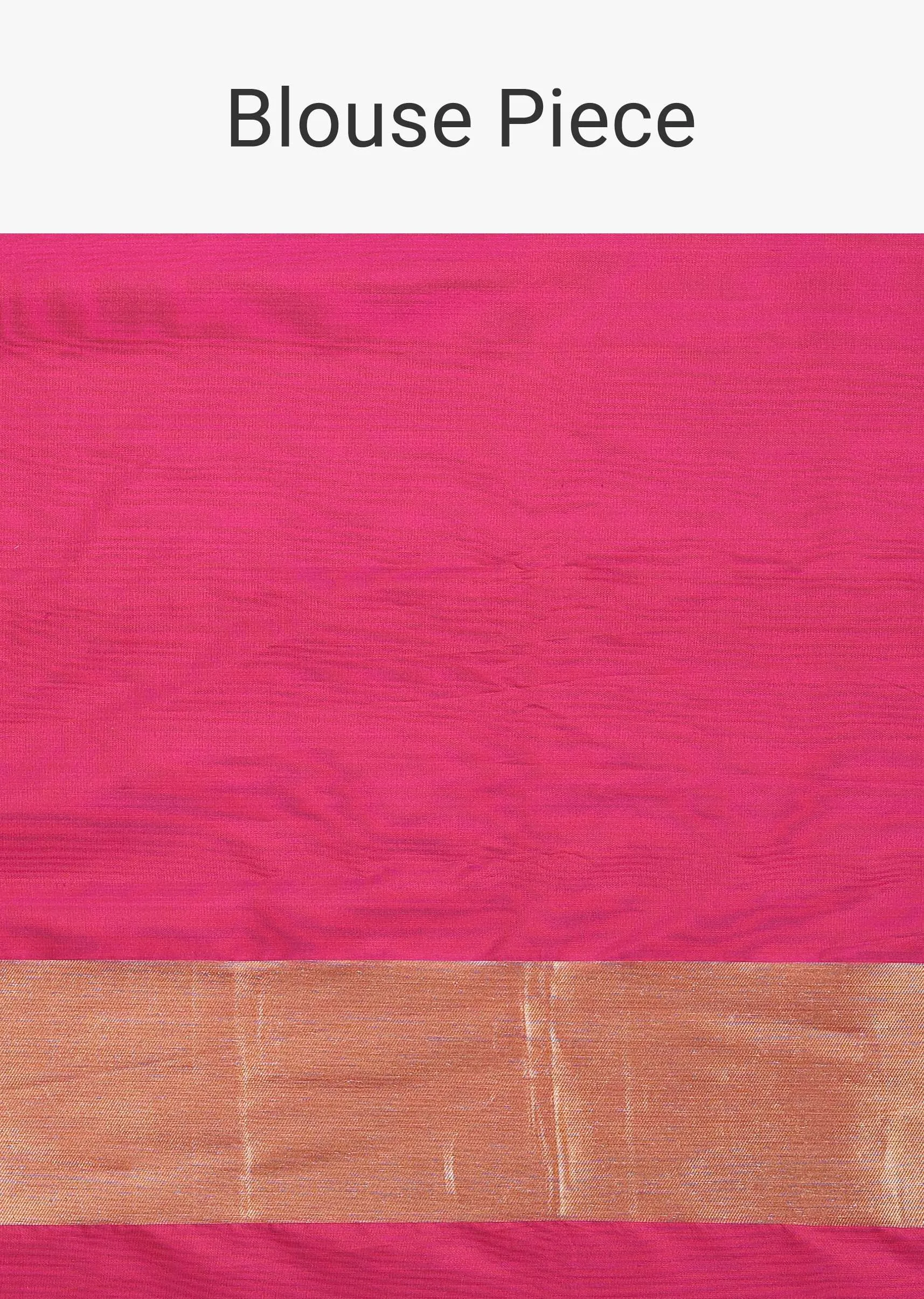 Fluorescent Pink Handloom Banarasi Saree In Luminous Orange Shade With An Unstitched Blouse