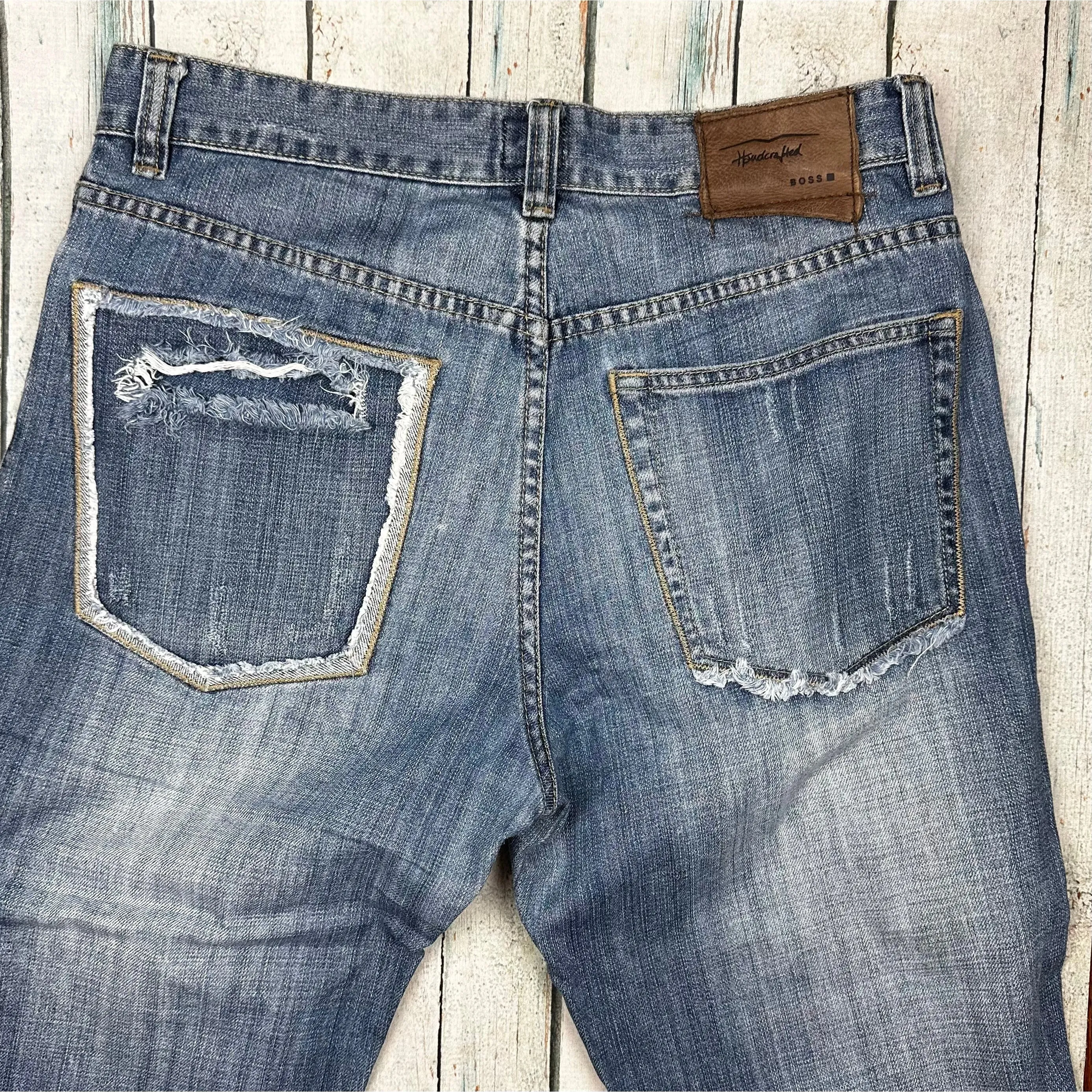 Hugo Boss Mens Vintage Wash Straight Jeans - Size 34/34