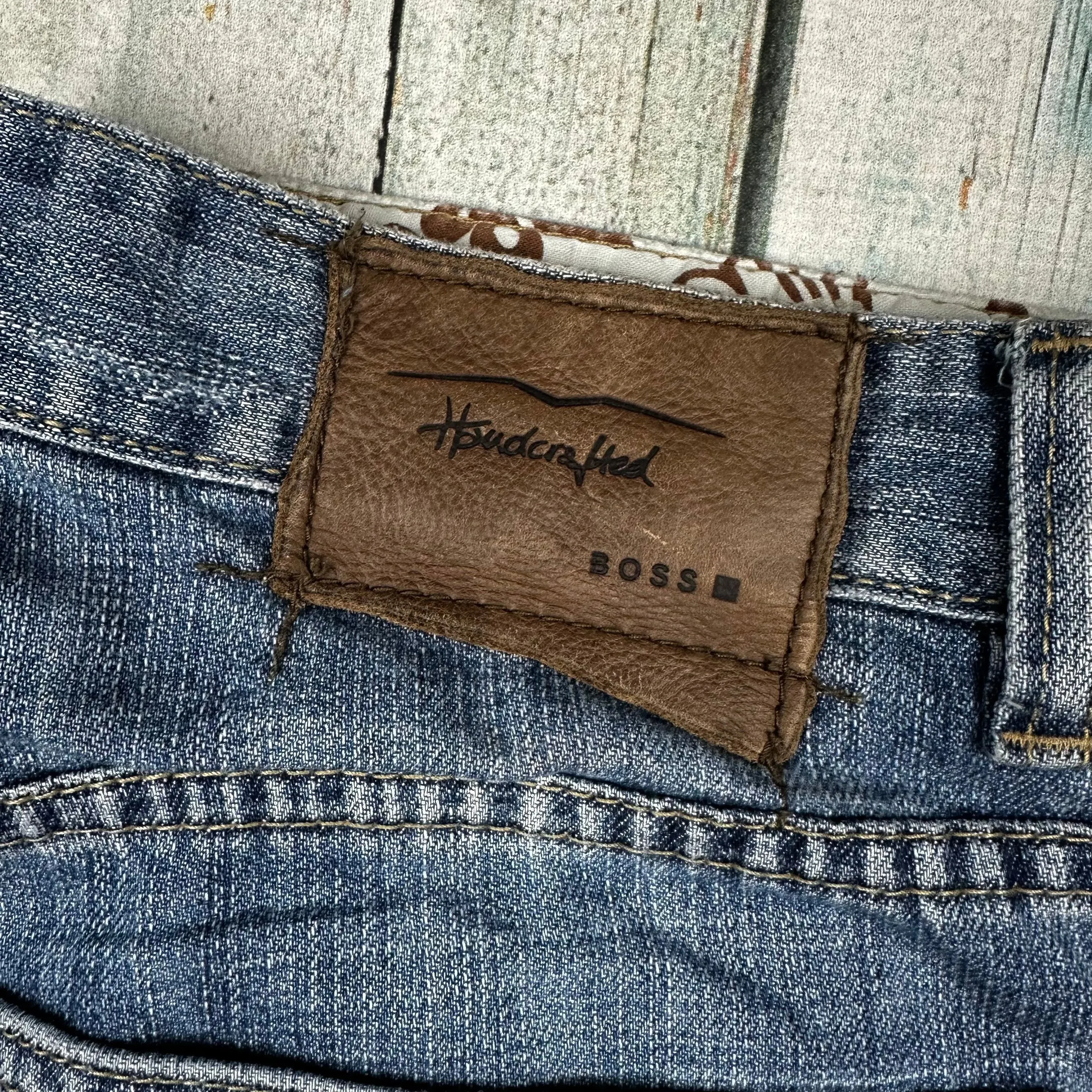Hugo Boss Mens Vintage Wash Straight Jeans - Size 34/34