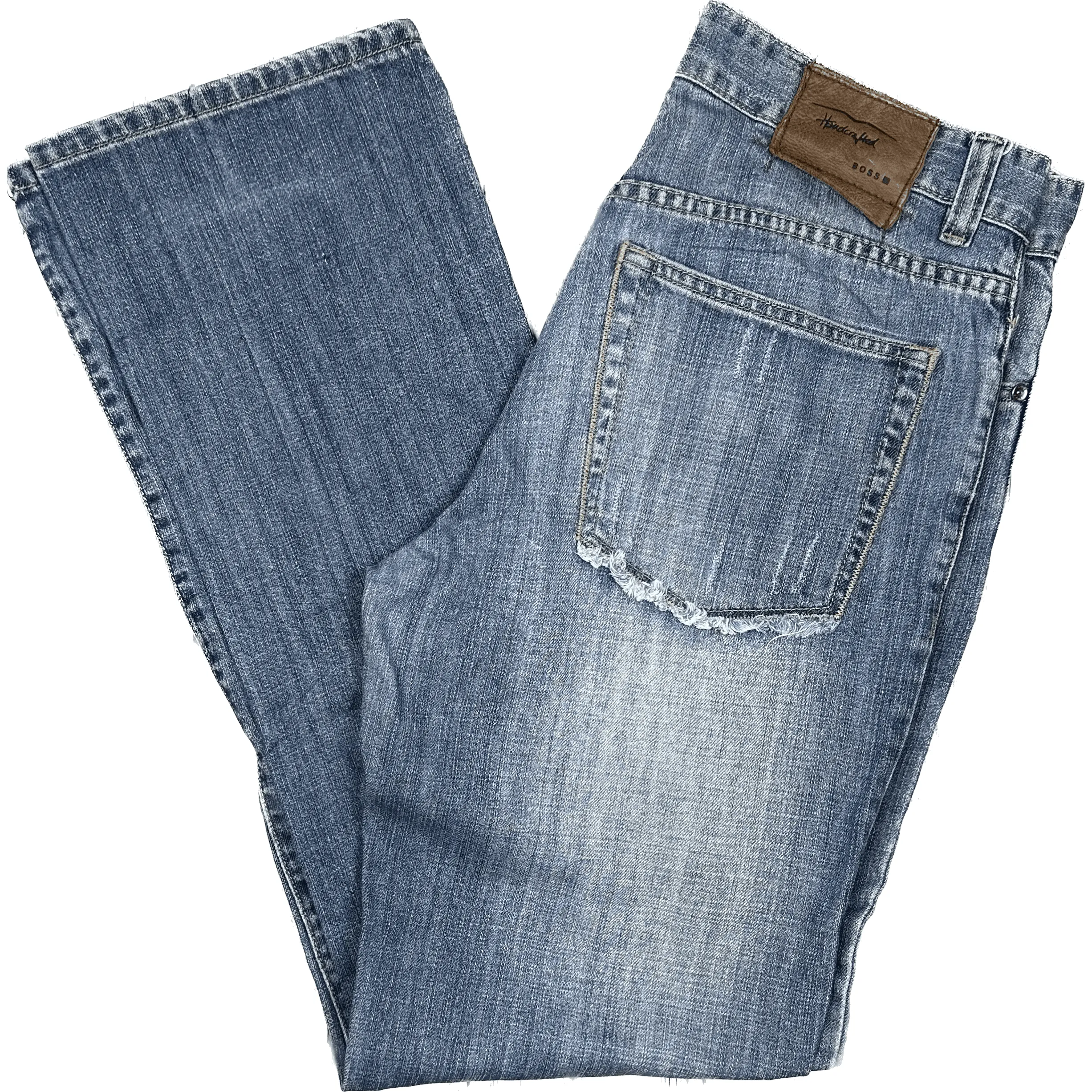 Hugo Boss Mens Vintage Wash Straight Jeans - Size 34/34