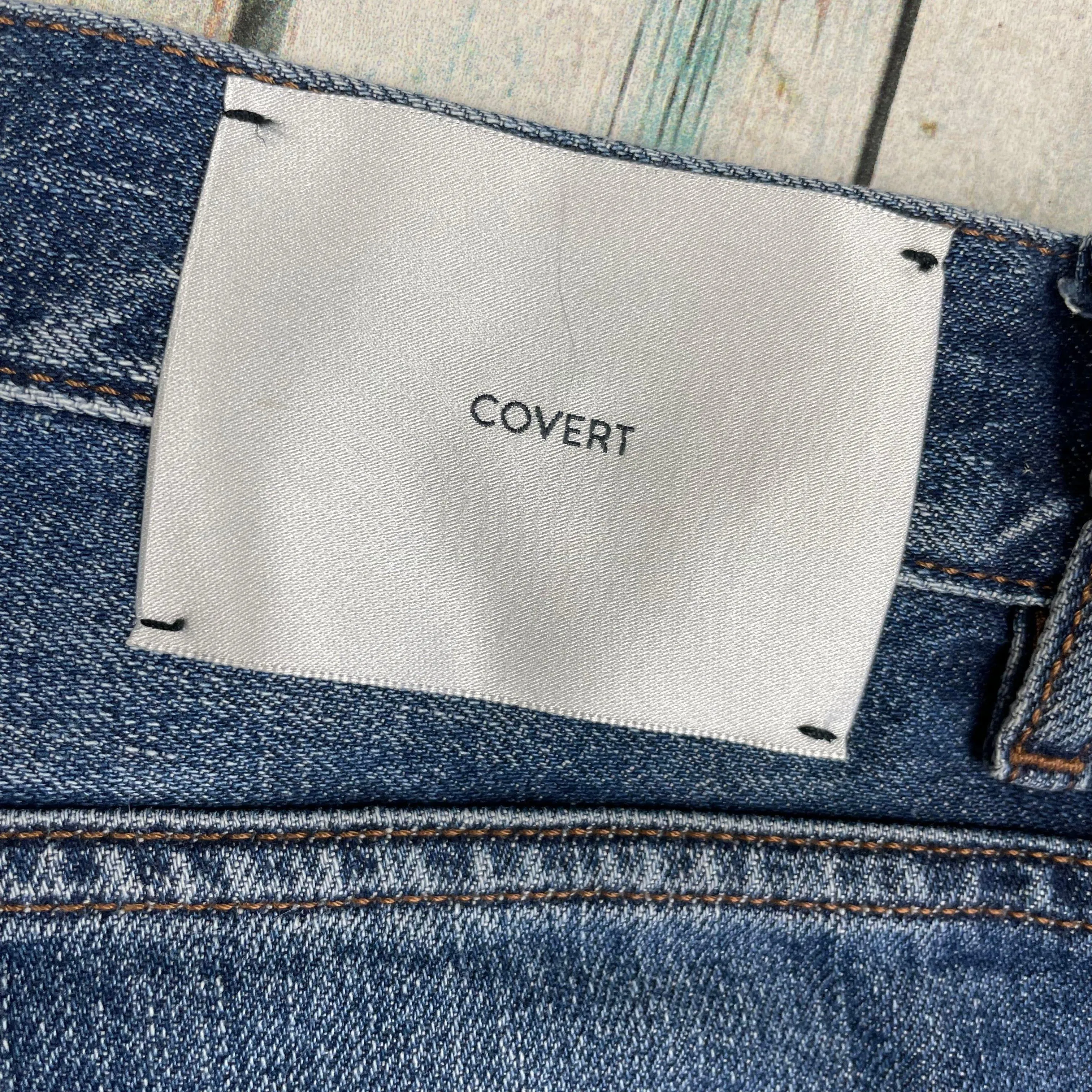 NWT -Covert Made in Italy Patched Jeans RRP $325.00  -Size 27