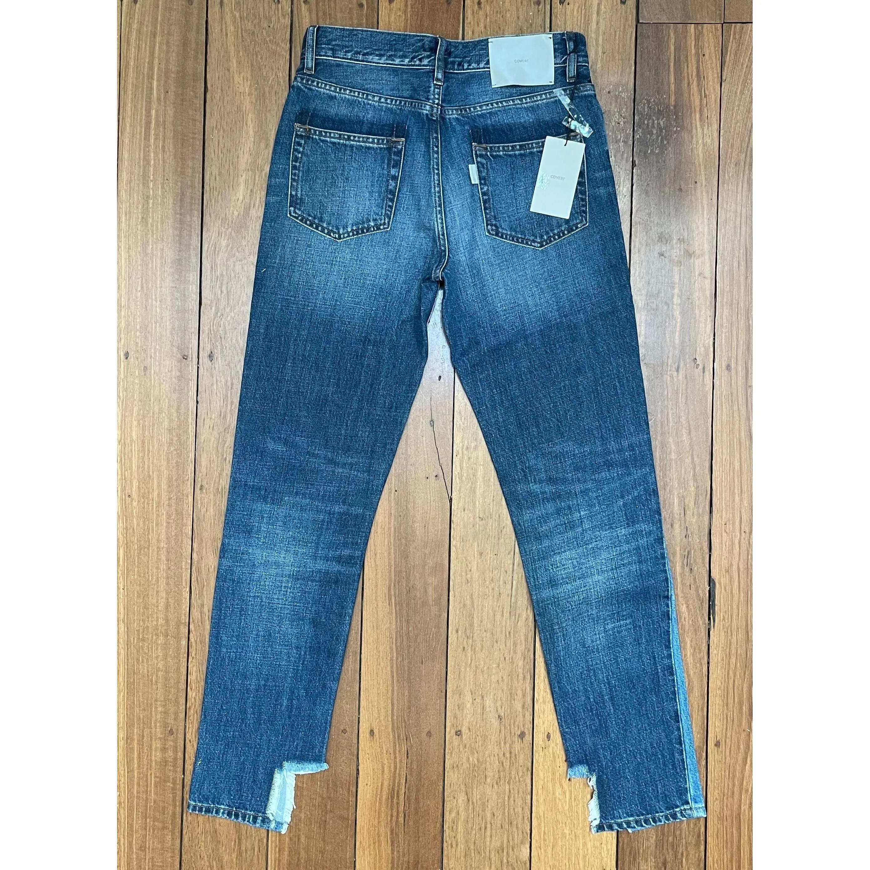NWT -Covert Made in Italy Patched Jeans RRP $325.00  -Size 27