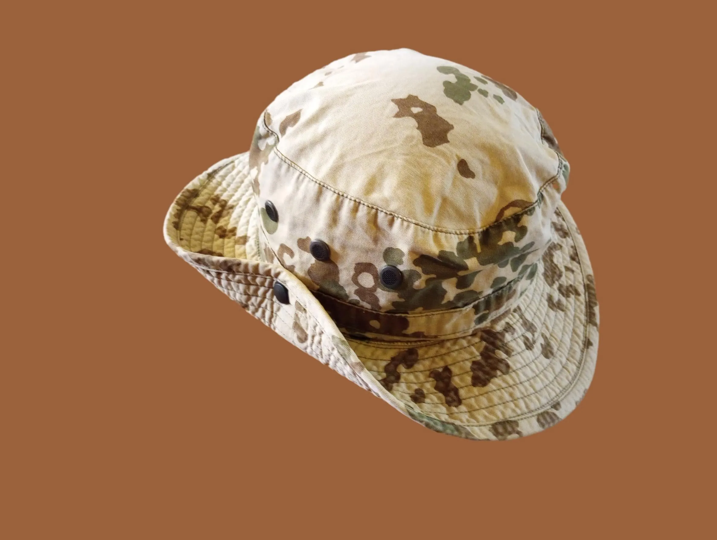 ORIGINAL GERMAN TROPICAL CAMOUFLAGE BOONIE HAT 58 MEDIUM 7 1/8