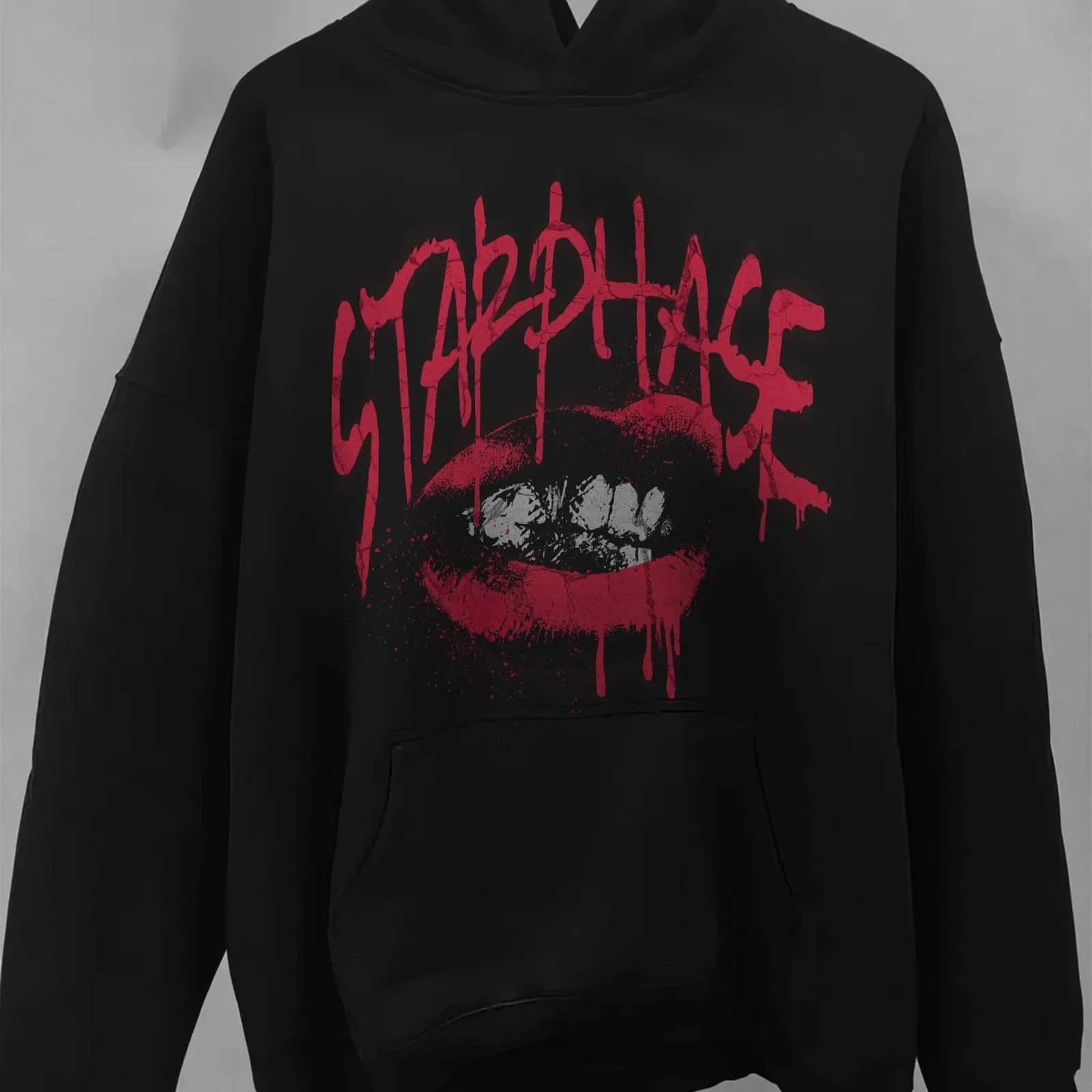 SP Red Graffiti Oversized Fleece Hoodie