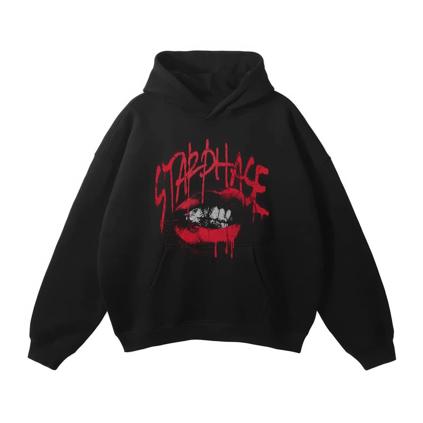 SP Red Graffiti Oversized Fleece Hoodie