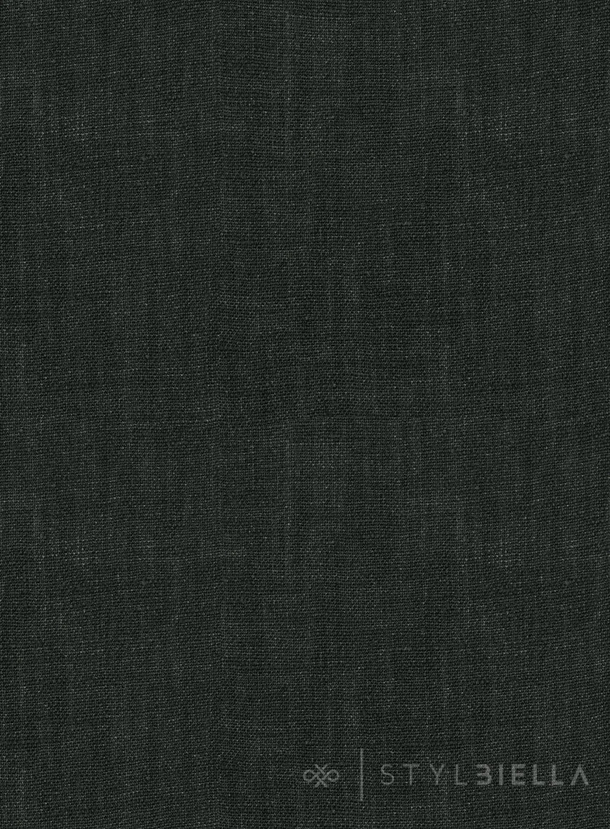 Stylbiella Spring Dark Green Linen Pants