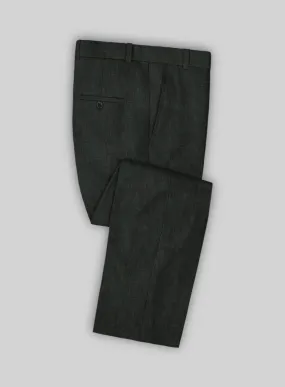 Stylbiella Spring Dark Green Linen Pants