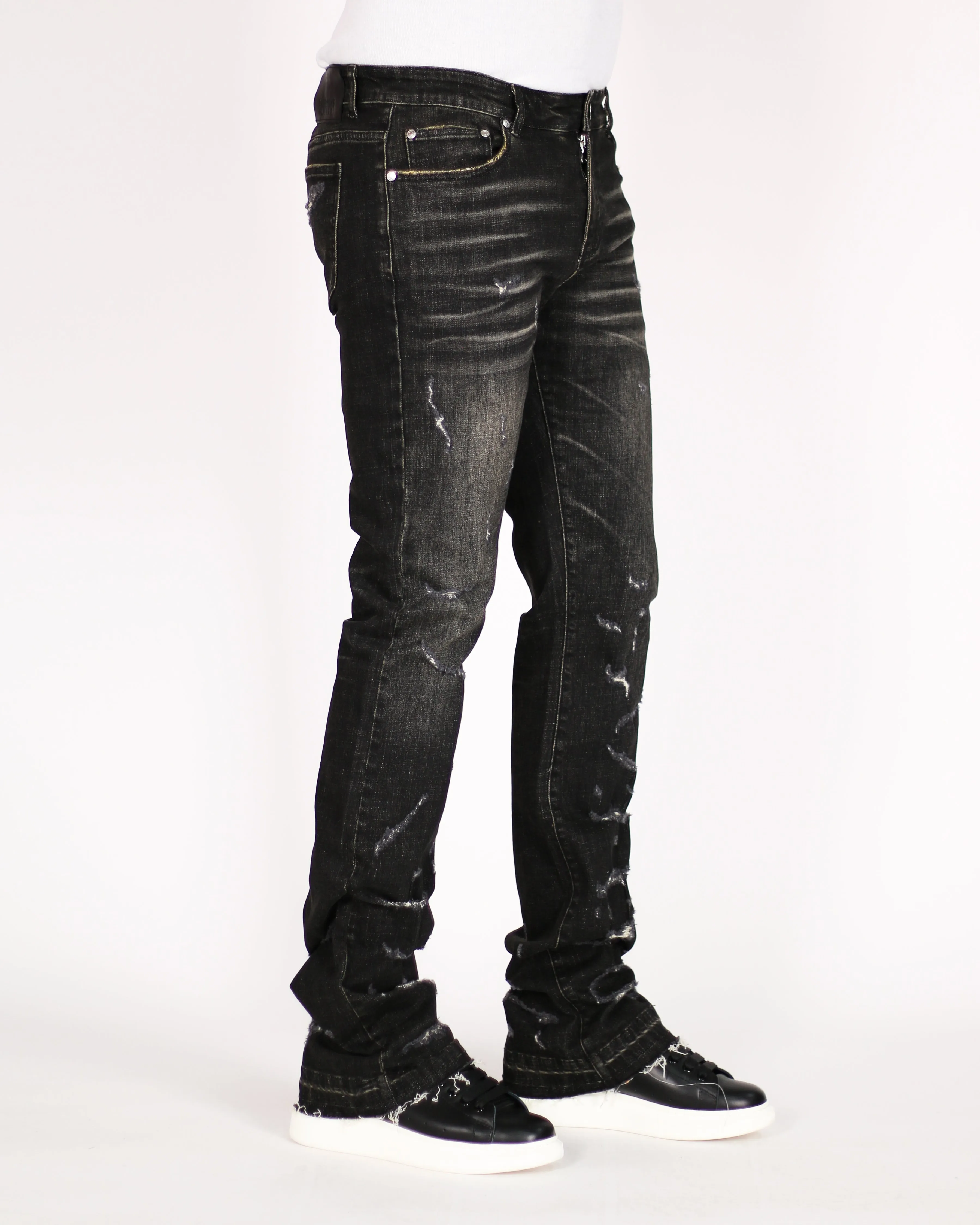 Trinity Kays Kulture Gitega Men's Flare Stacked Jeans