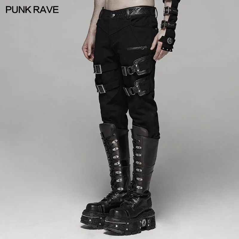 WK-384XCM Punk Handsome Stretch Trousers