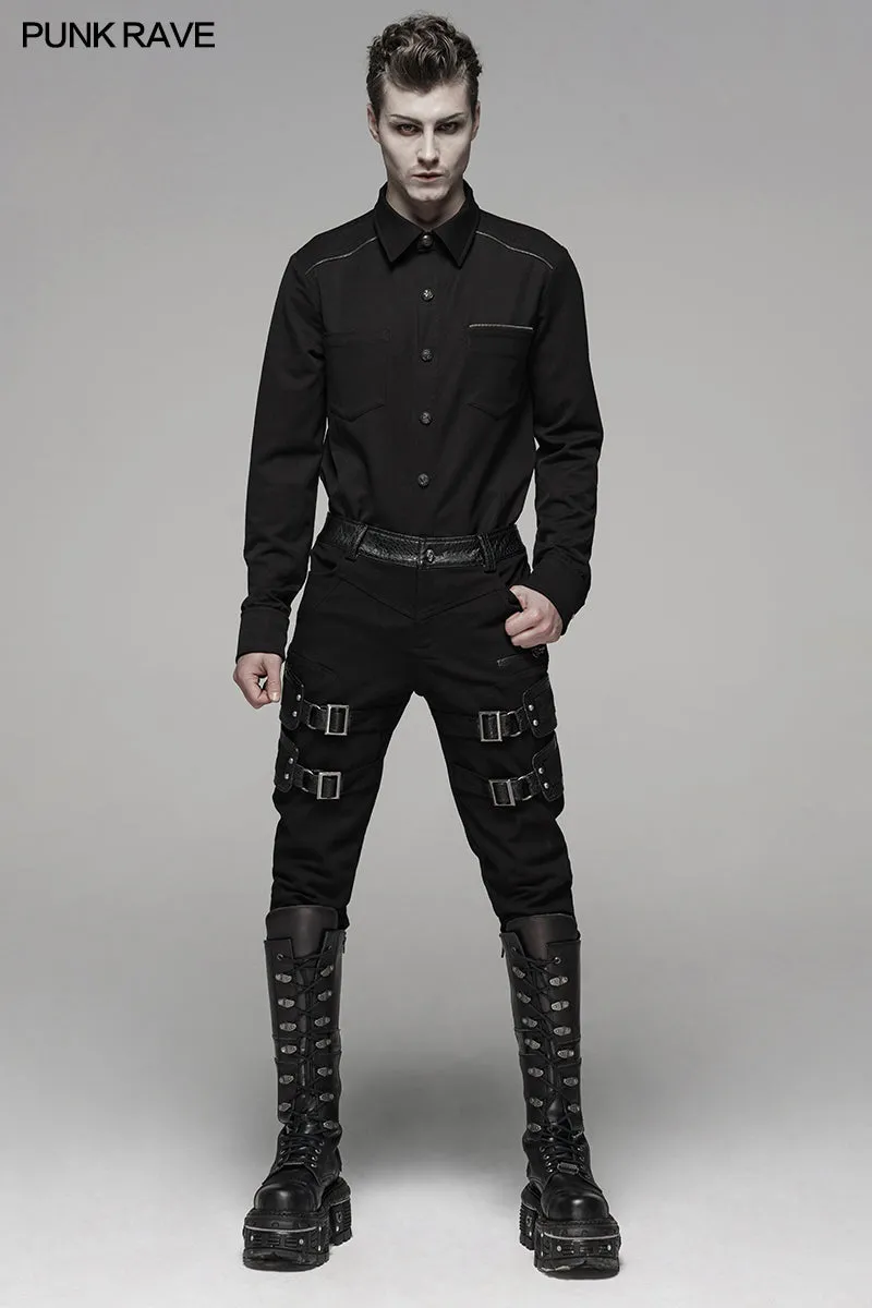 WK-384XCM Punk Handsome Stretch Trousers