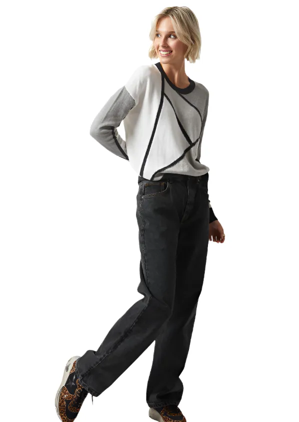 Zaket & Plover Mosaic Intarsia Sweater-50% OFF