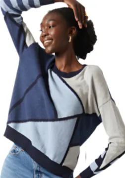 Zaket & Plover Mosaic Intarsia Sweater-50% OFF